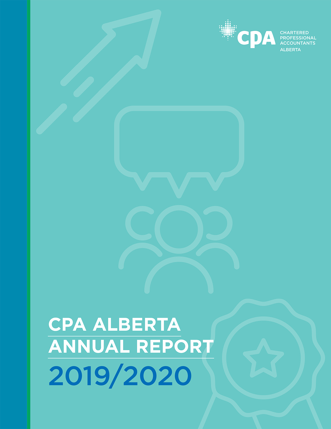 Front cover of the CPA Alberta annual report from 2019-2020