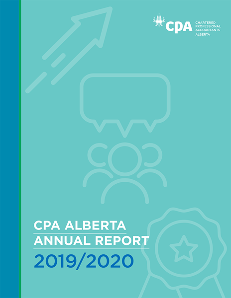 Front cover of the CPA Alberta annual report from 2019-2020