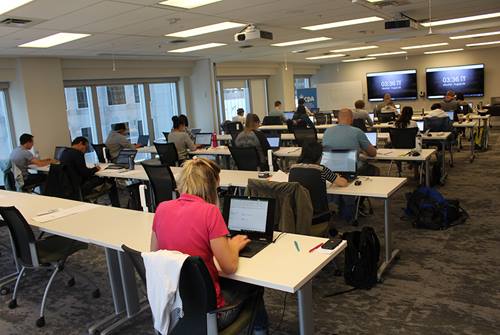 CPA candidates working on cases at the Calgary Case Writing and Marking Party