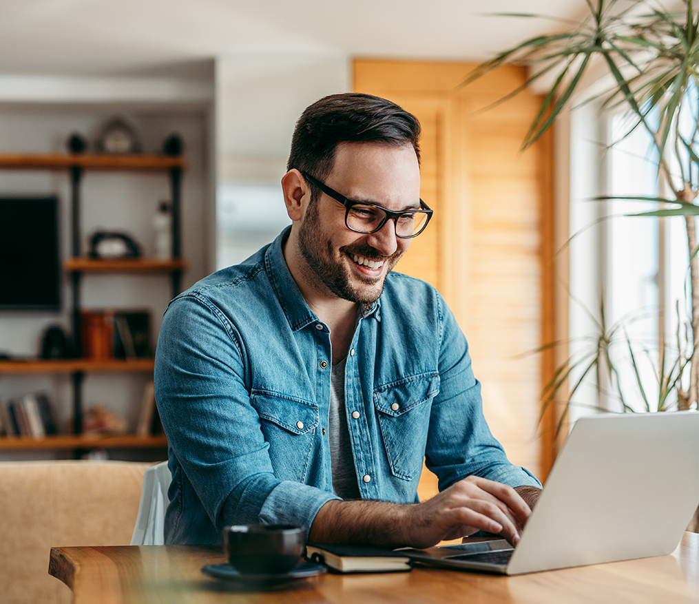 Person using a laptop