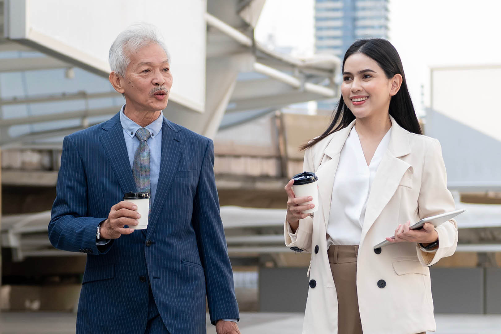Mentor and Mentee Walking